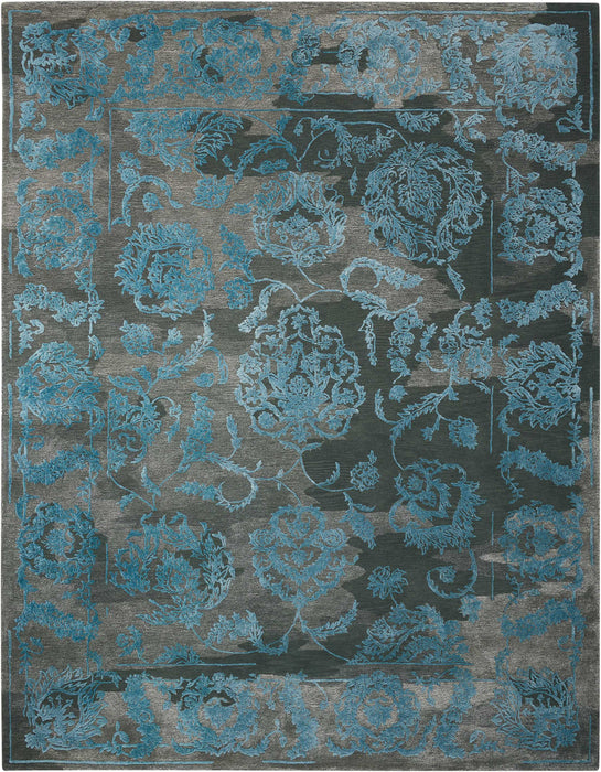 Nourison Opaline OPA12 Charcoal/Blue Area Rug