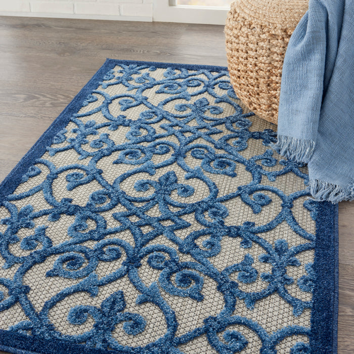 Nourison Aloha ALH21 Grey/Blue Area Rug