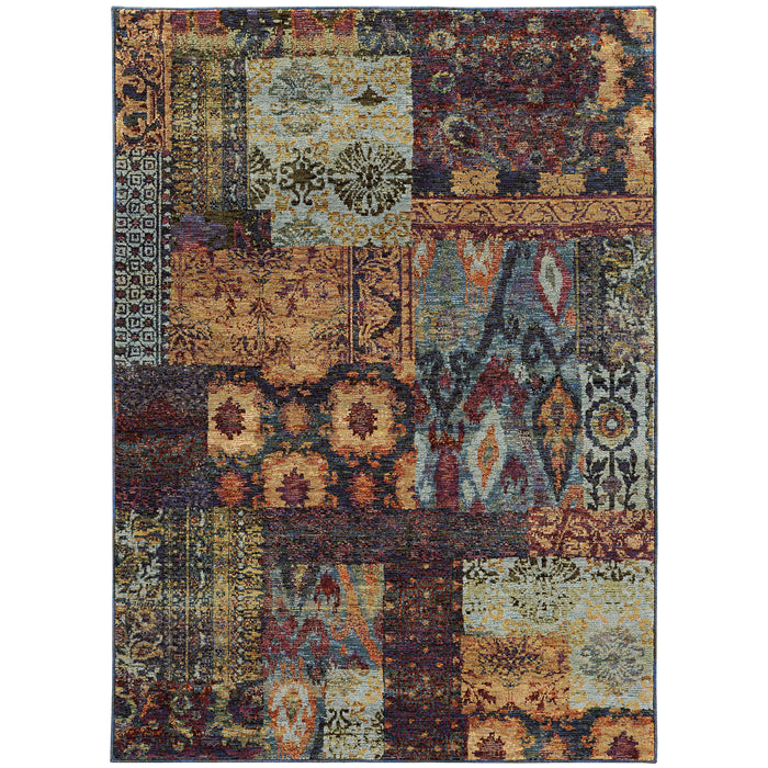 Andorra 7137A Gold/Blue 1'10" x 3'2" Rug