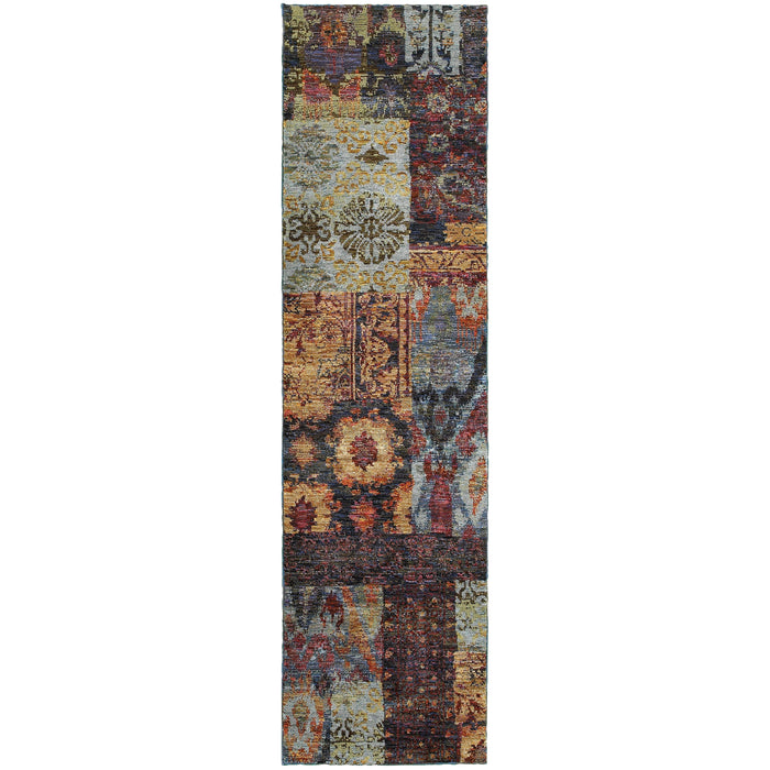 Andorra 7137A Gold/Blue 1'10" x 3'2" Rug