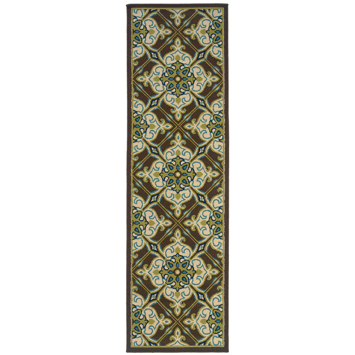 Caspian 1005D Brown/Ivory 1'9" x 3'9" Rug