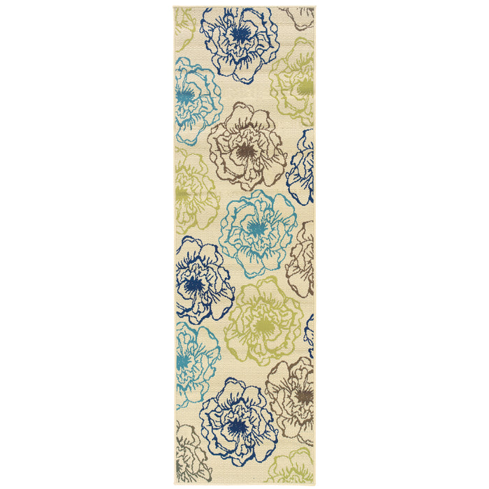 Caspian 3065Y Ivory/Blue 1'9" x 3'9" Rug