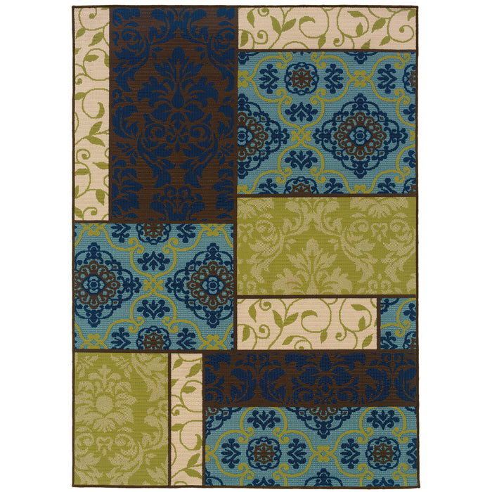 Caspian 3066V Brown/Blue 1'9" x 3'9" Rug