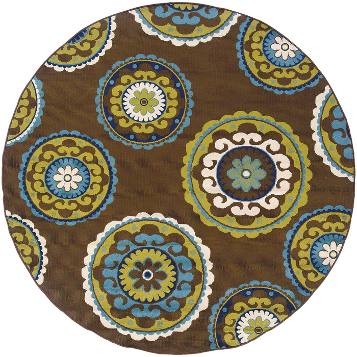 Caspian 859D6 Brown/Green 1'9" x 3'9" Rug