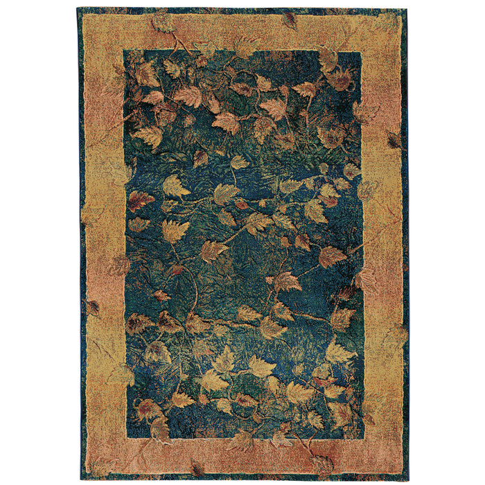 Kharma 349B4 Blue/Gold 4' x 5'9" Rug