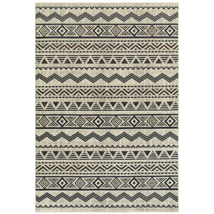 Linden 7824A Grey/Blue 1'10" x 3' Rug