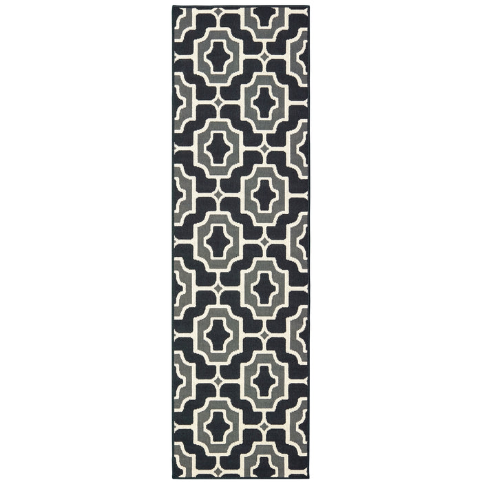 Marina 1491Z Black/Grey 1'9" x 3'9" Rug