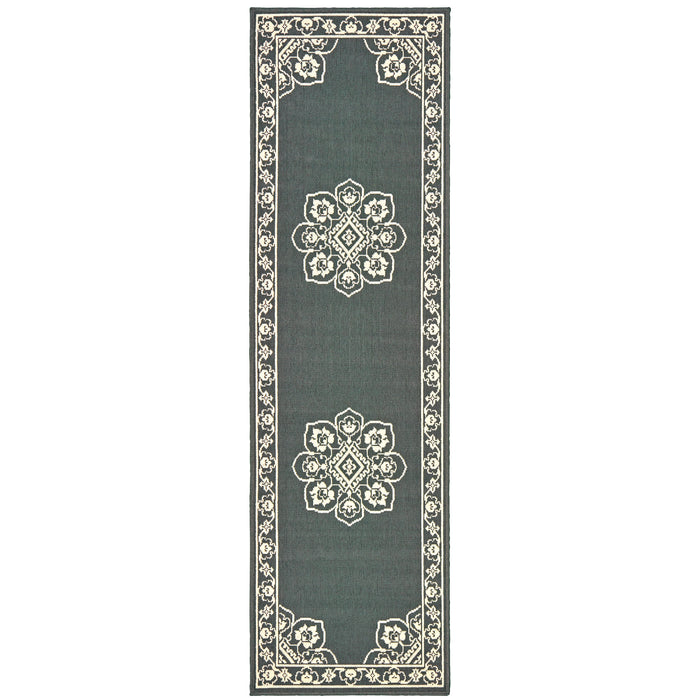 Marina 7764E Grey/Ivory 1'9" x 3'9" Rug