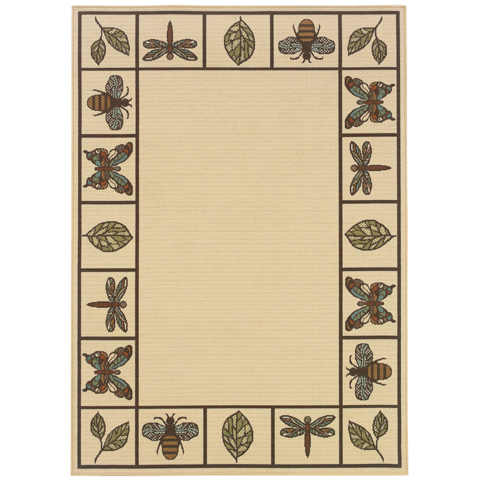 Montego 2266W Ivory/Brown 2'5" x 4'5" Rug