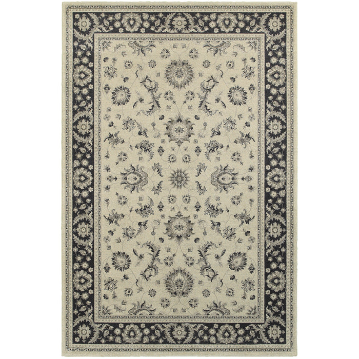 Richmond 117W3 Ivory/Navy 1'10" x 3' Rug