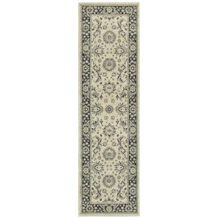 Richmond 117W3 Ivory/Navy 1'10" x 3' Rug