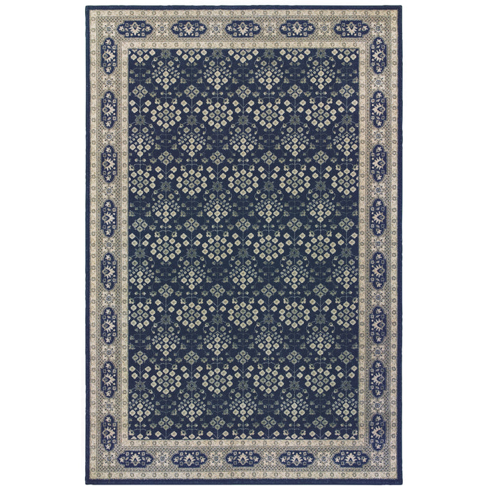 Richmond 119B3 Navy/Grey 1'10" x 3' Rug