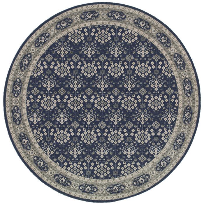 Richmond 119B3 Navy/Grey 1'10" x 3' Rug