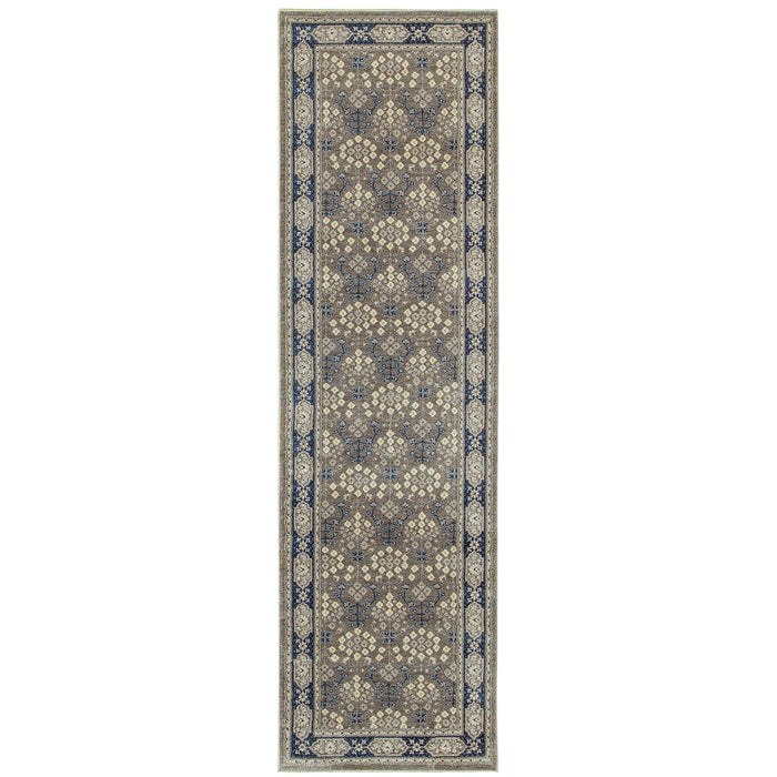 Richmond 119U3 Grey/Navy 1'10" x 3' Rug