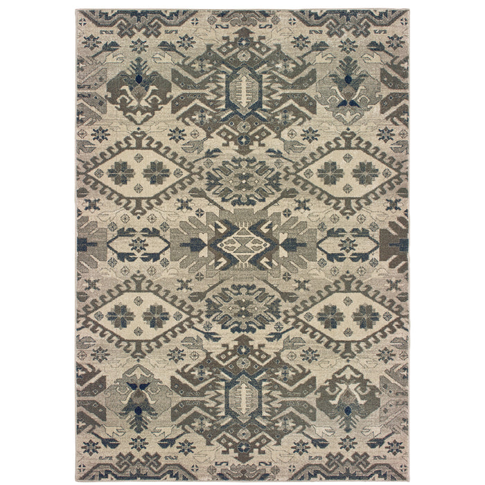 Richmond 1807J Grey/Brown 1'10" x 3' Rug