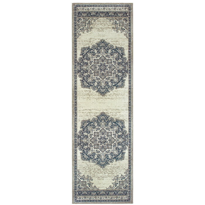 Richmond 5504I Ivory/Navy 1'10" x 3' Rug