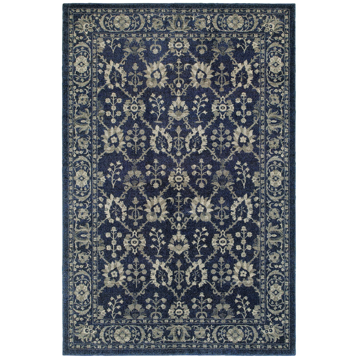 Richmond 8020K Navy/Grey 1'10" x 3' Rug