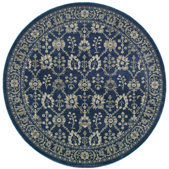 Richmond 8020K Navy/Grey 1'10" x 3' Rug