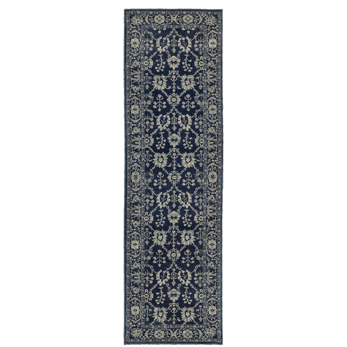 Richmond 8020K Navy/Grey 1'10" x 3' Rug