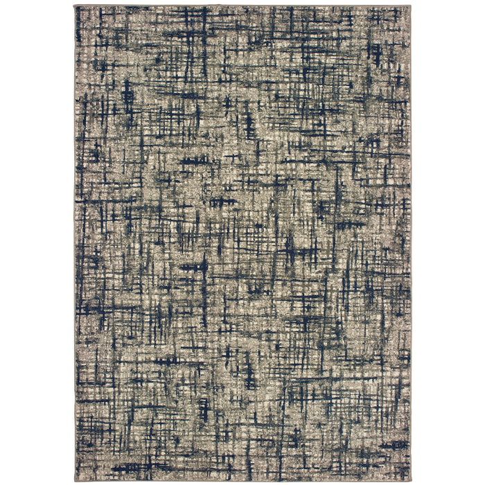 Richmond 802K3 Grey/Navy 1'10" x 3' Rug