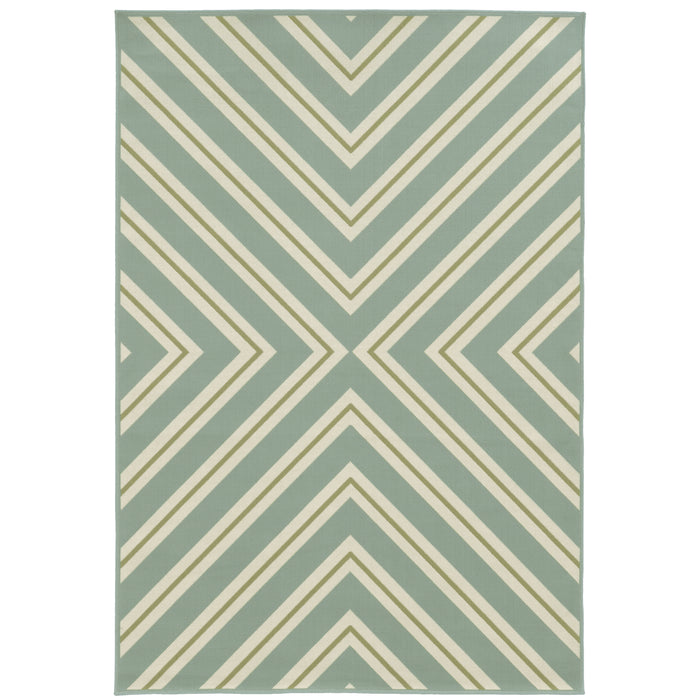 Riviera 4589A Blue/Ivory 1'9" x 3'9" Rug