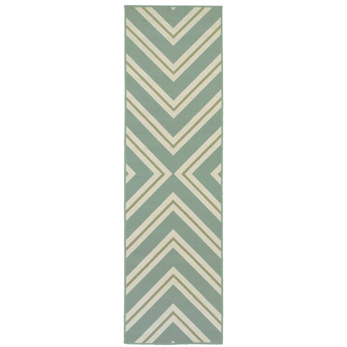 Riviera 4589A Blue/Ivory 1'9" x 3'9" Rug