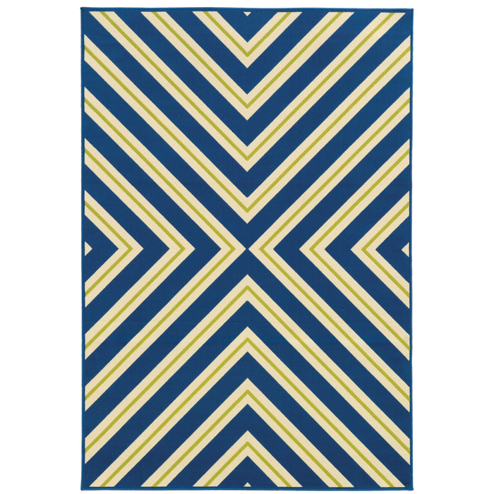 Riviera 4589L Blue/Ivory 1'9" x 3'9" Rug