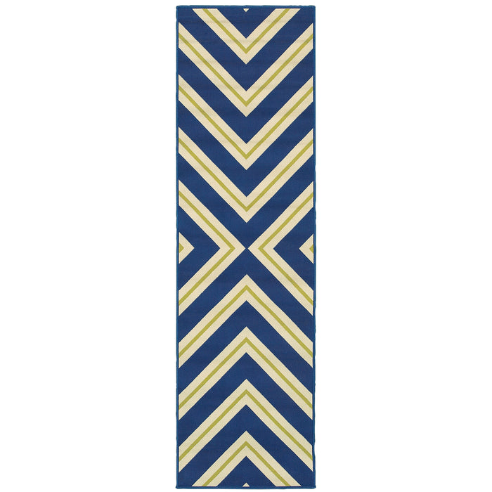 Riviera 4589L Blue/Ivory 1'9" x 3'9" Rug