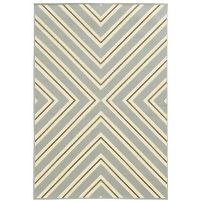 Riviera 4589P Grey/Ivory 1'9" x 3'9" Rug