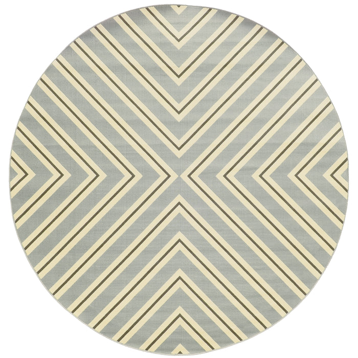 Riviera 4589P Grey/Ivory 1'9" x 3'9" Rug