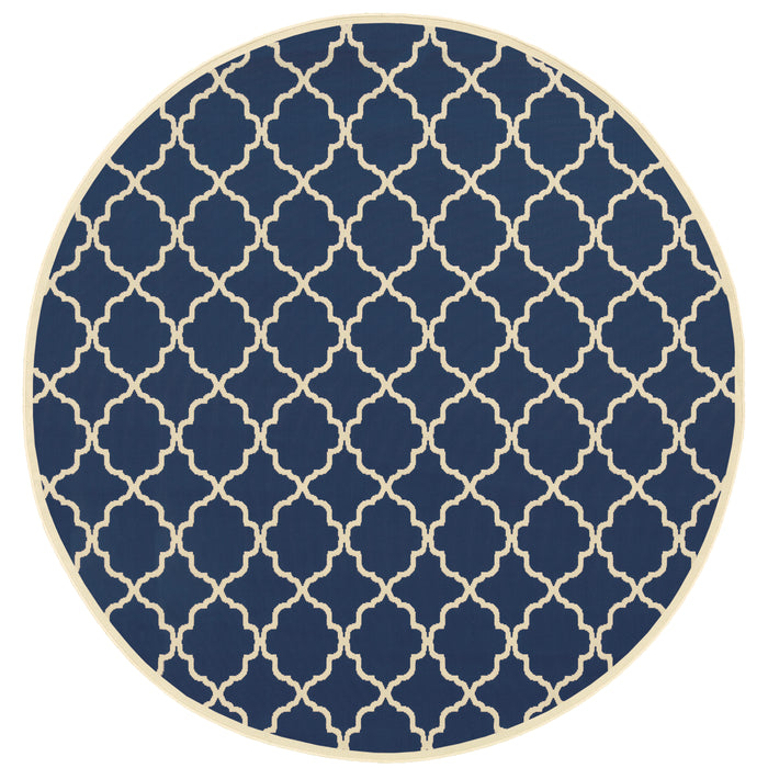 Riviera 4770L Blue/Ivory 1'9" x 3'9" Rug