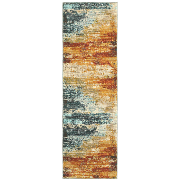 Sedona 6365A Blue/Red 1'10" x 3' Rug