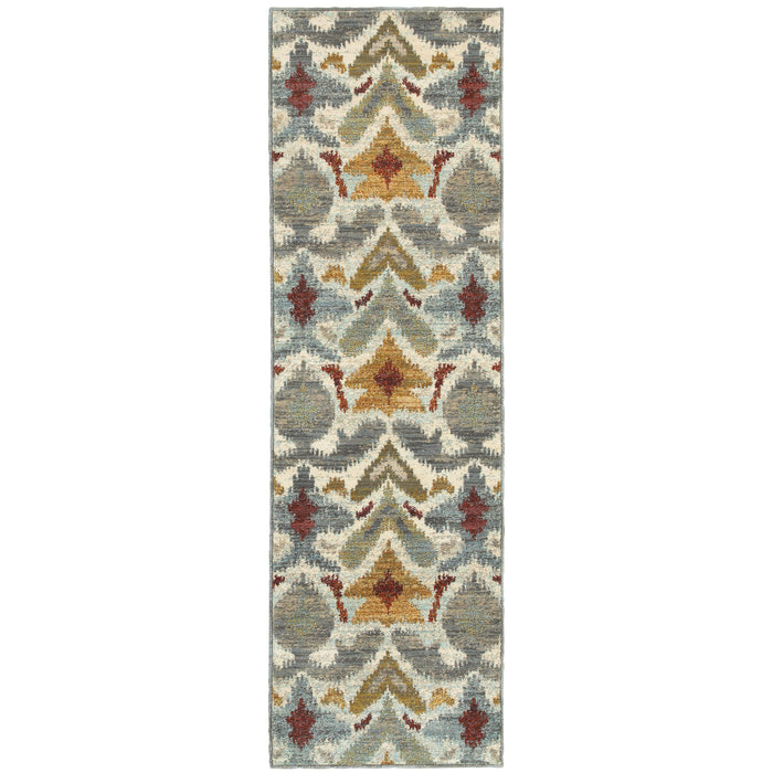 Sedona 6371C Ivory/Grey 1'10" x 3' Rug