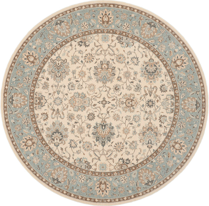 Nourison Living Treasures LI16 Ivory/Aqua Area Rug