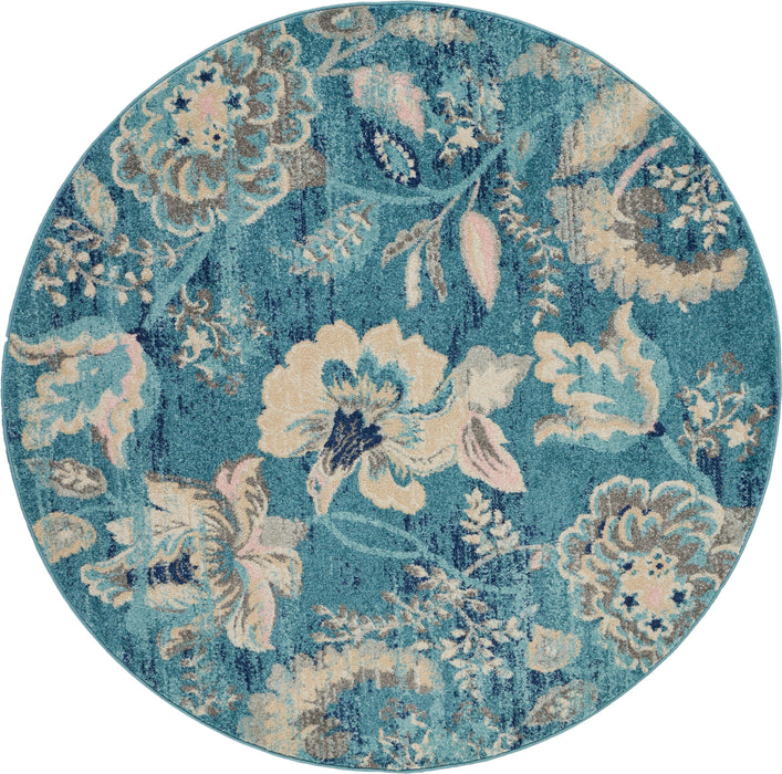 Nourison Tranquil TRA02 Turquoise Area Rug