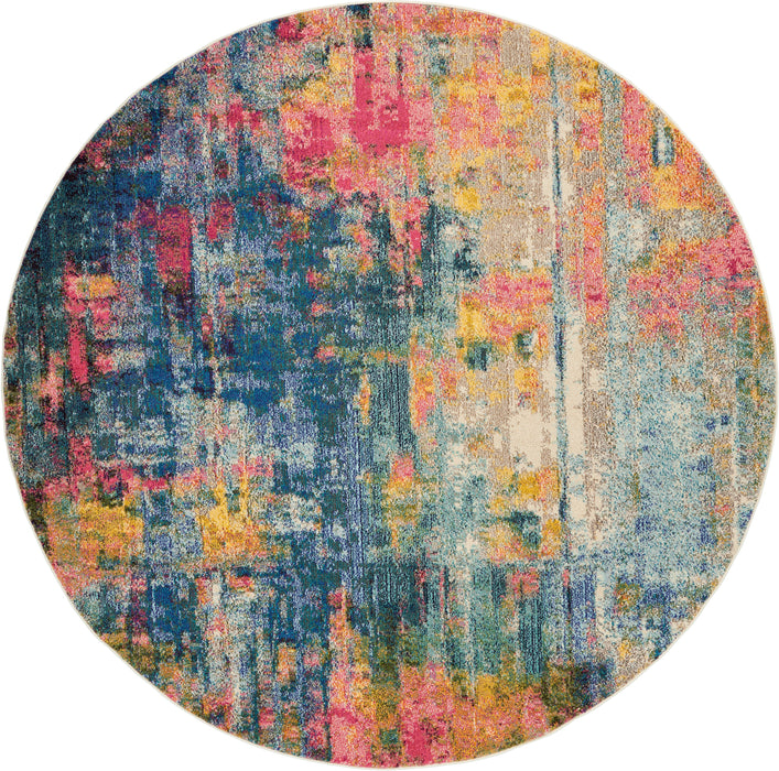 Nourison Celestial CES09 Blue/Yellow Area Rug