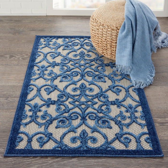 Nourison Aloha ALH21 Grey/Blue Area Rug