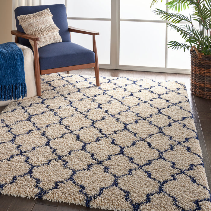 Nourison Amore AMOR2 Ivory/Blue Area Rug