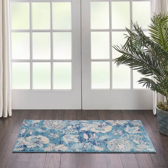 Nourison Tranquil TRA02 Turquoise Area Rug