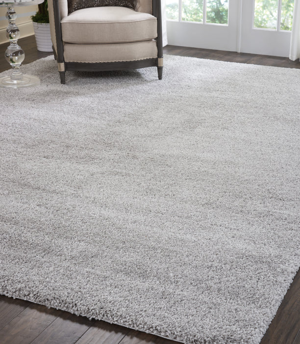 Nourison Malibu Shag MSG01 Silver Grey Area Rug