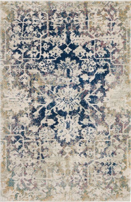 Nourison Fusion FSS12 Cream/Blue Area Rug