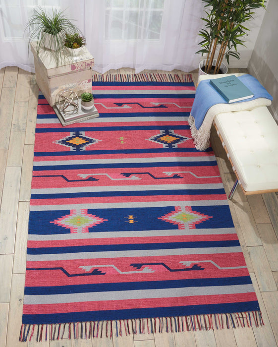 Nourison Baja BAJ01 Pink/Blue Area Rug