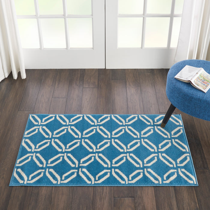 Nourison Jubilant JUB17 Blue Area Rug