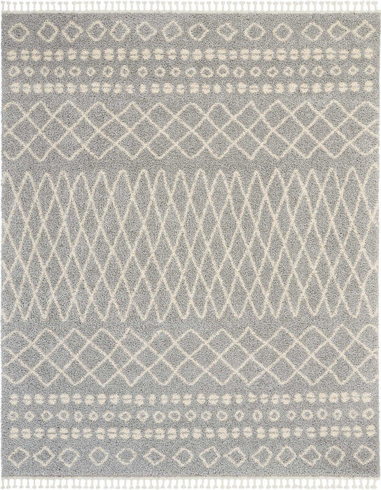 Nourison Moroccan Shag MRS02 Silver Area Rug