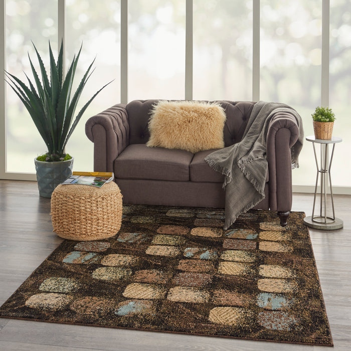 Nourison Modesto MDS01 Charcoal Area Rug