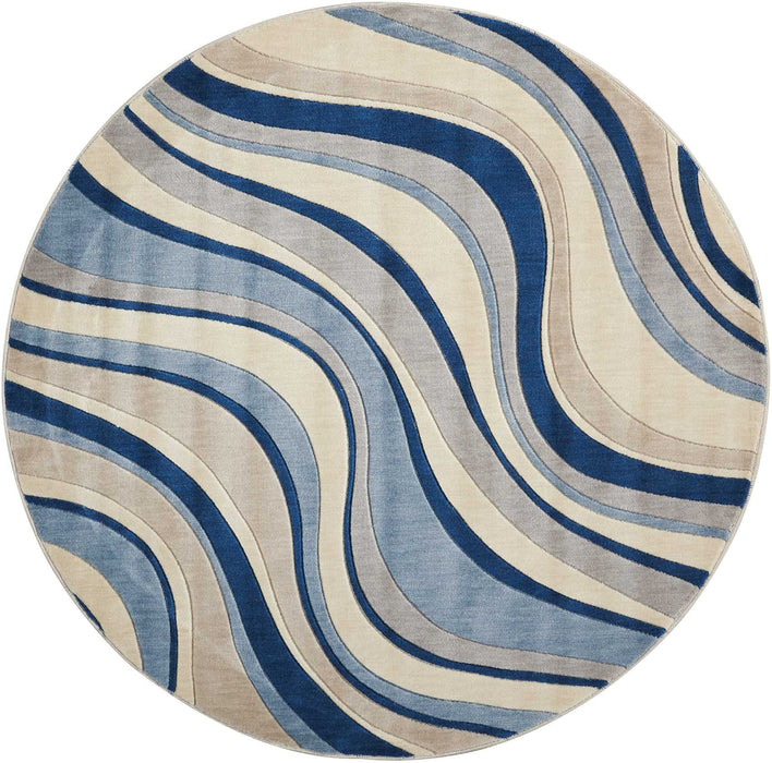 Nourison Somerset ST81 Ivory/Blue Area Rug