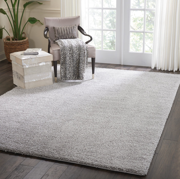 Nourison Malibu Shag MSG01 Silver Grey Area Rug