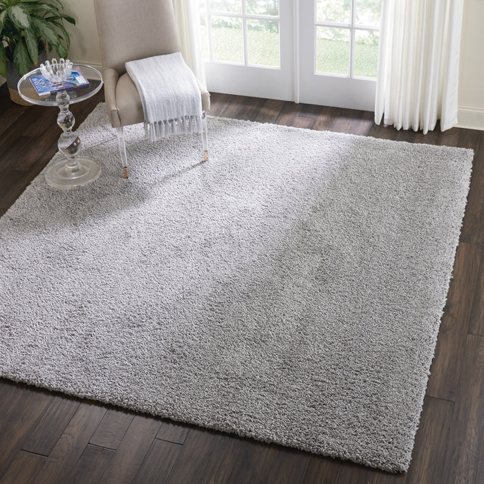 Nourison Malibu Shag MSG01 Silver Grey Area Rug