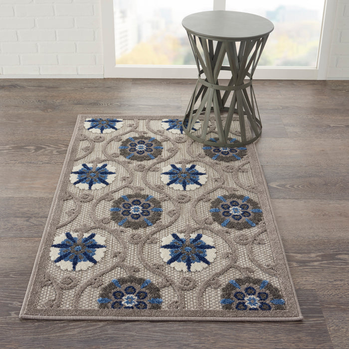 Nourison Aloha ALH19 Grey/Blue Area Rug