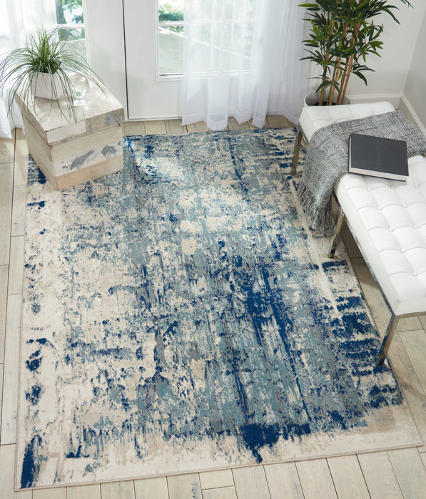 Nourison Maxell MAE16 Ivory/Blue Area Rug